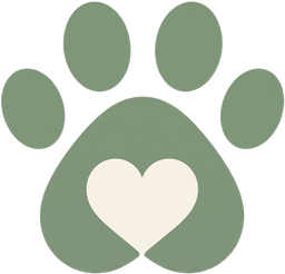 Pawtrove paw and heart logo mark